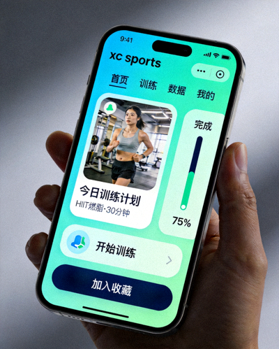 xc sports移动端APP在手机上的展示界面